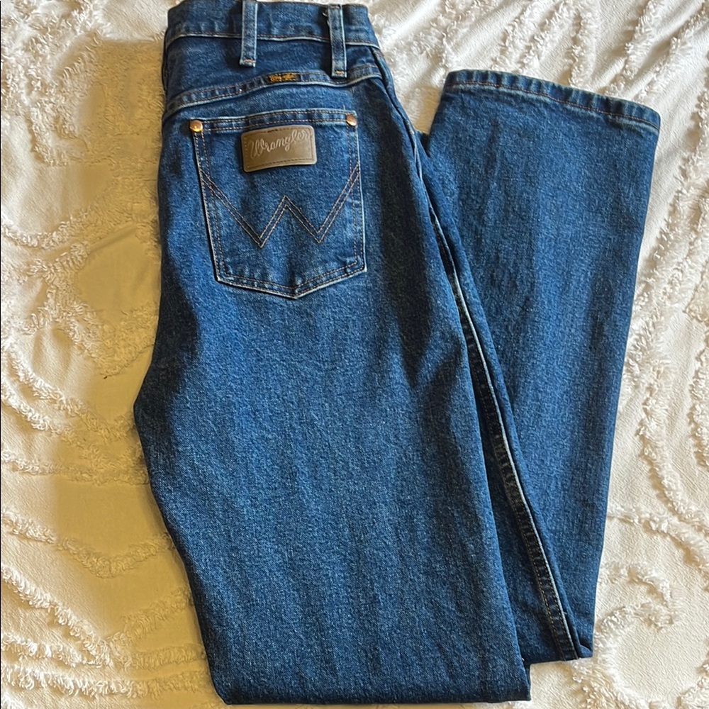 Wrangler Blue Boot Cut Jeans Classic Denim